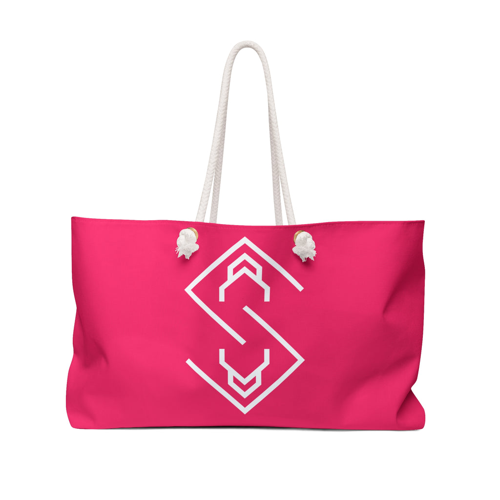 Fuschia Logo Weekender Bag